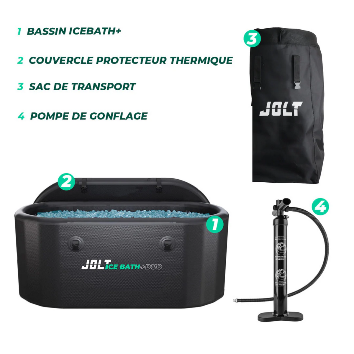 Ice Bath Pro Duo - Bassin portable 480L - Jolt - My Médical