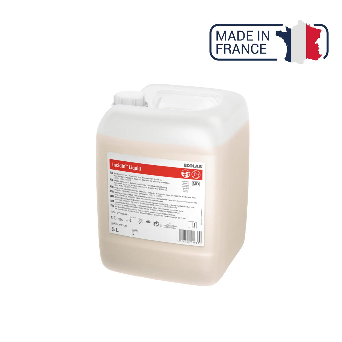 Incidin Liquid - Désinfection Surfaces - 2 contenances - Ecolab by Anios Anios  Bidon de 5 L