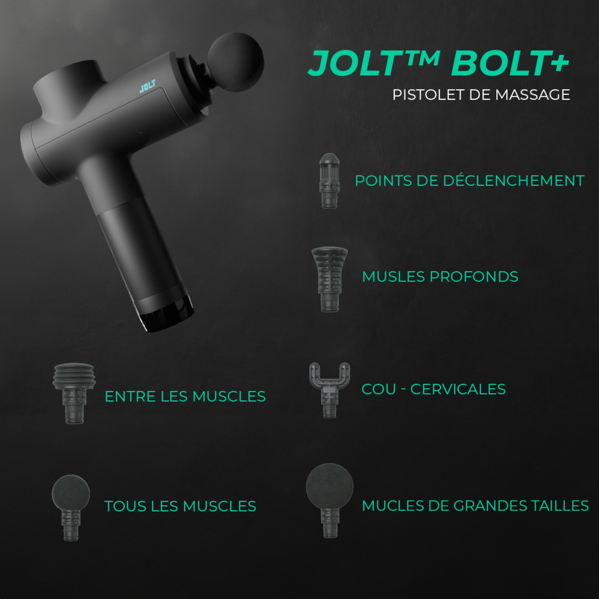Jolt Bolt+ Pistolet de massage - Jolt - My Médical