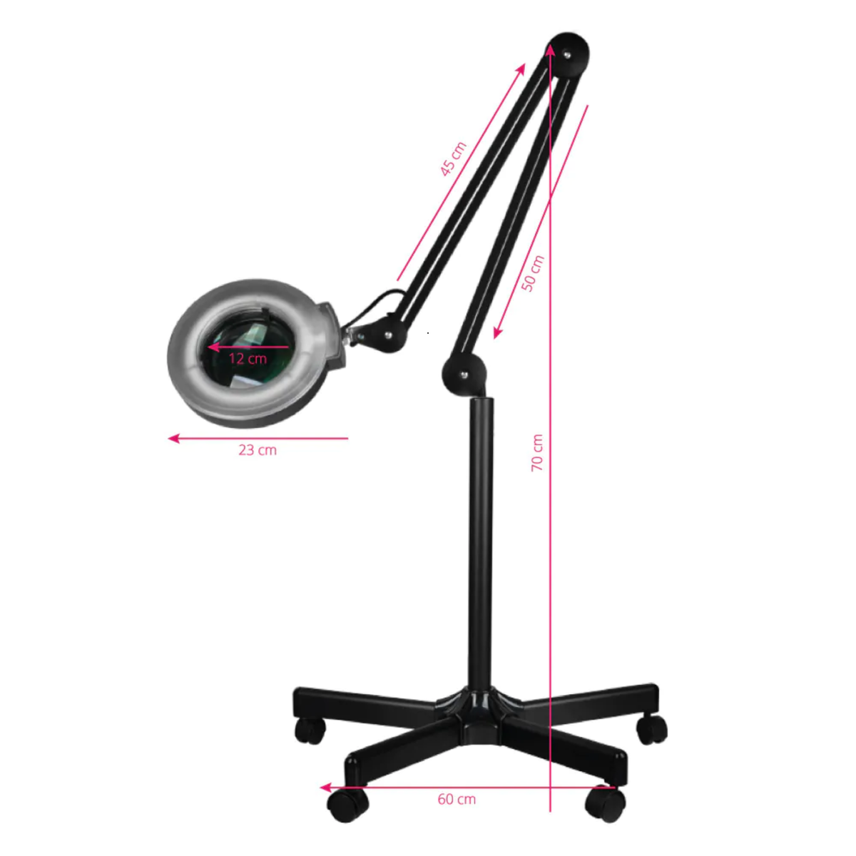 Lampe loupe articulée LED S5 avec trépied - blanc ou noir - Essential by My Podologie