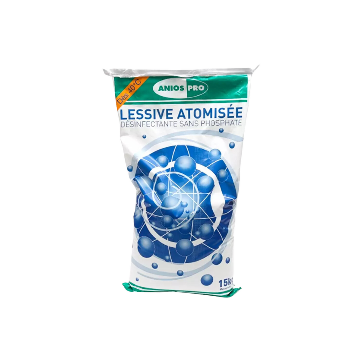 Lessive atomisée - Lavage et désinfection du linge - Sachet de 15 kg - Anios - My Médical