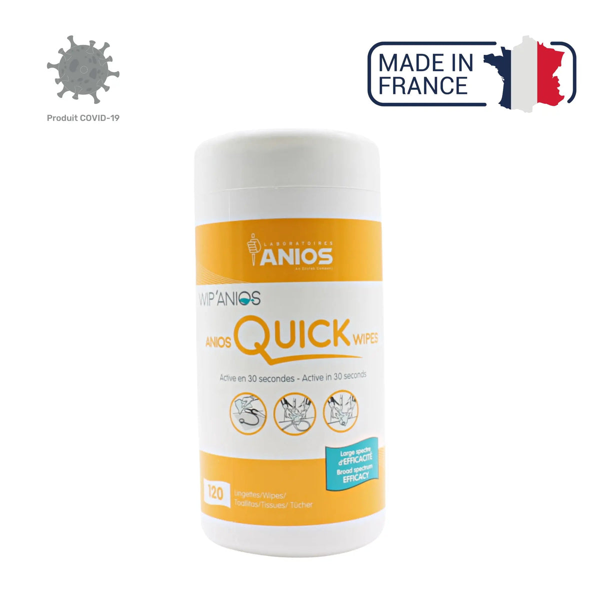 Linget'Anios Quick Wipes - Boite 120 Lingettes - ANIOS - My Médical