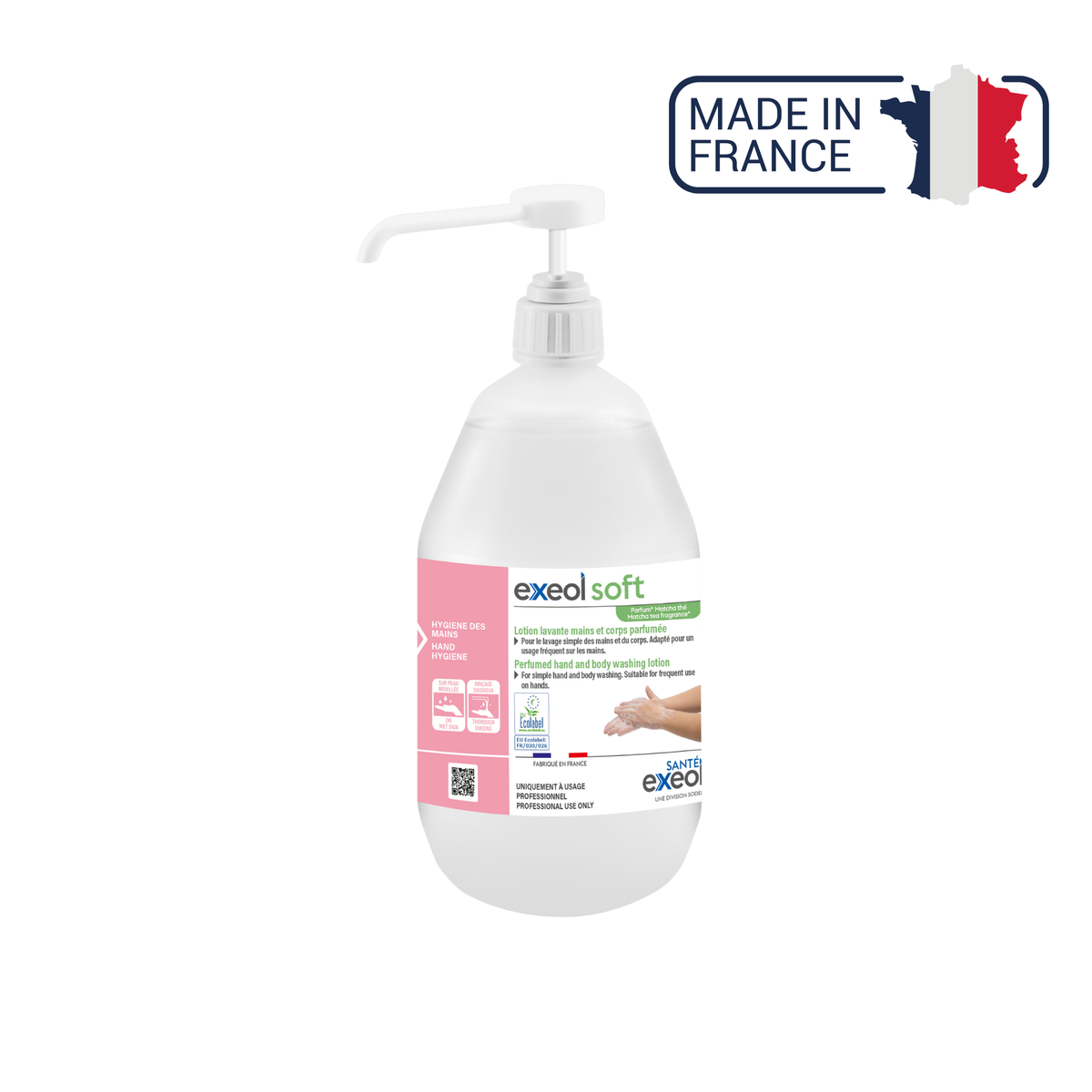 Lotion lavante mains et corps parfumée - Exeol Soft - Sodel Exeol 