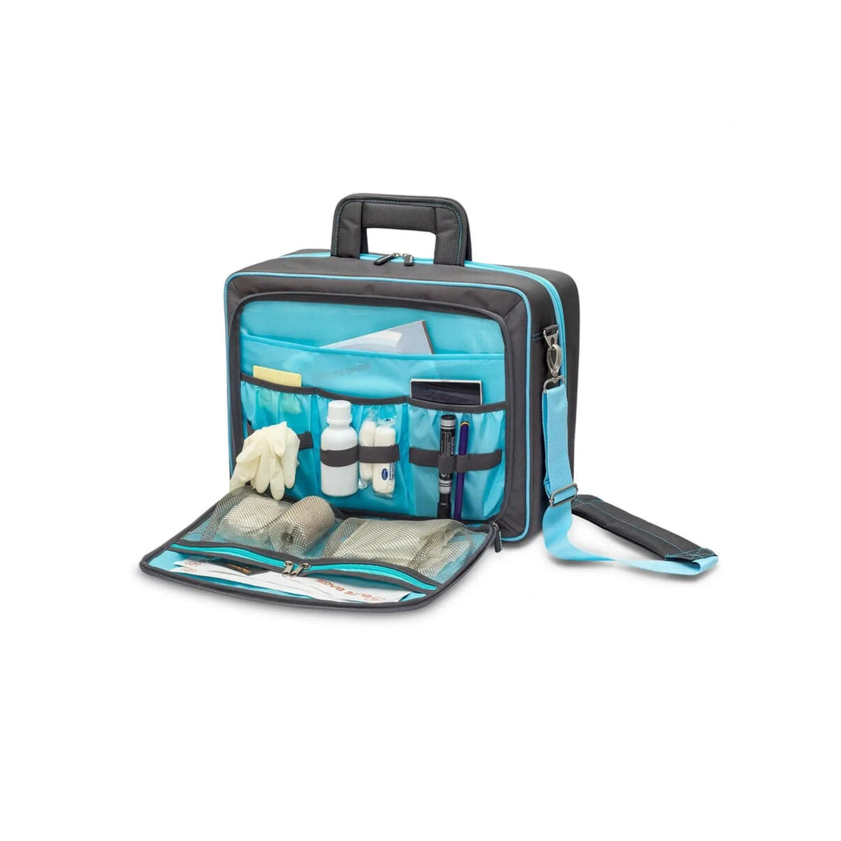 Mallette médicale convertible SUIT&GO - Gris - Chariot à roulettes en option Elite Bags 