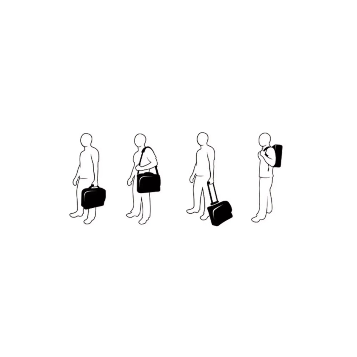 Mallette médicale convertible SUIT&GO - Gris - Chariot à roulettes en option Elite Bags 