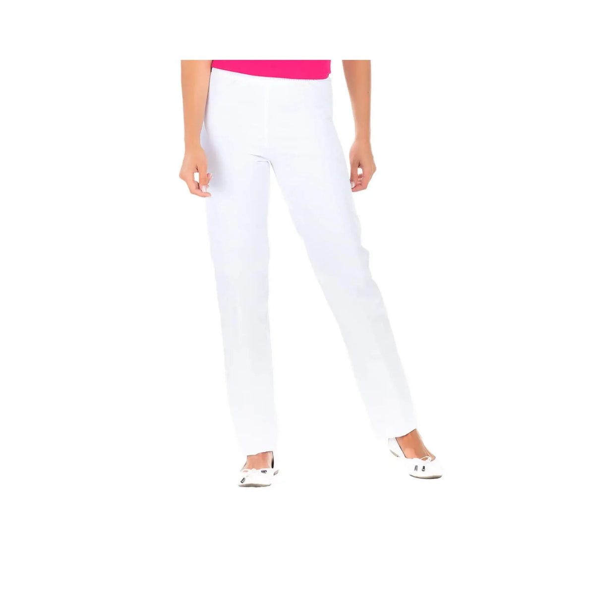 Manu - Pantalon PC Blanc - Mixte - Ceinture élastique - Sans poche My Blouse 