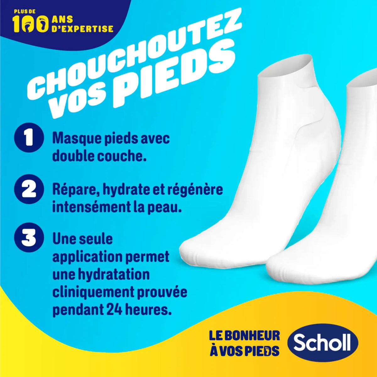 Masque Pieds Nourrissant - Urée 3% - Miel de Manuka - Scholl Scholl 