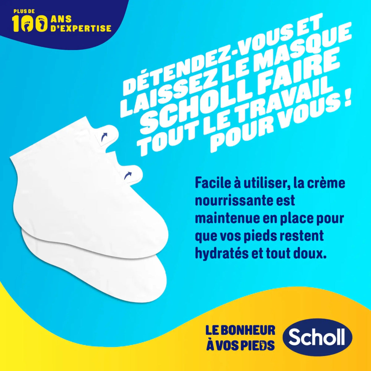 Masque Pieds Nourrissant - Urée 3% - Miel de Manuka - Scholl Scholl 