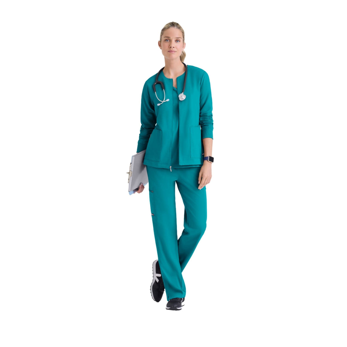 Mila - Veste médicale col rond - Femme - Grey's Anatomy Stretch Grey’s Anatomy 