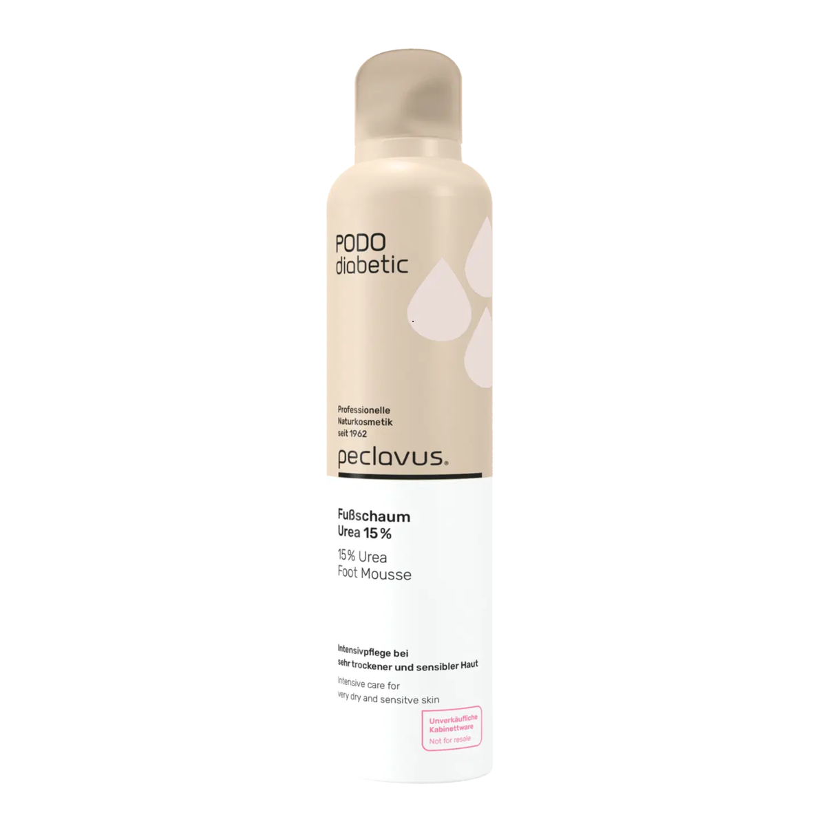 Mousse pour les pieds à 15 % d'urée pour peaux très sèches - Plusieurs formats - Peclavus Pododiabetic