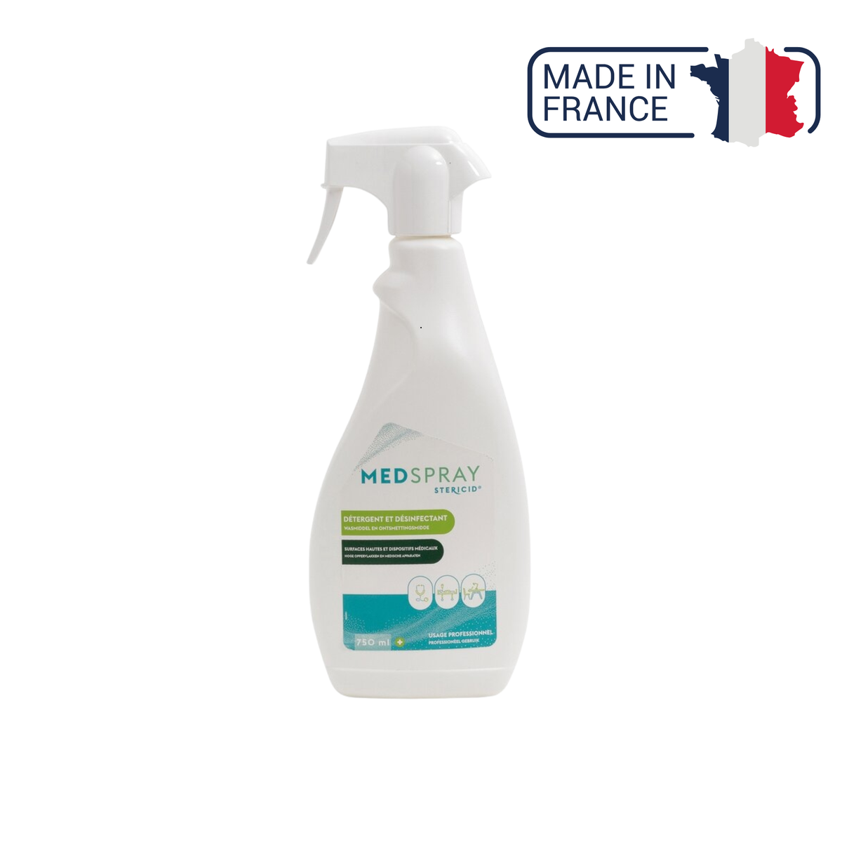 Nettoyant désinfectant surfaces et DM - Medspray Medfill - Plusieurs formats - Stericid