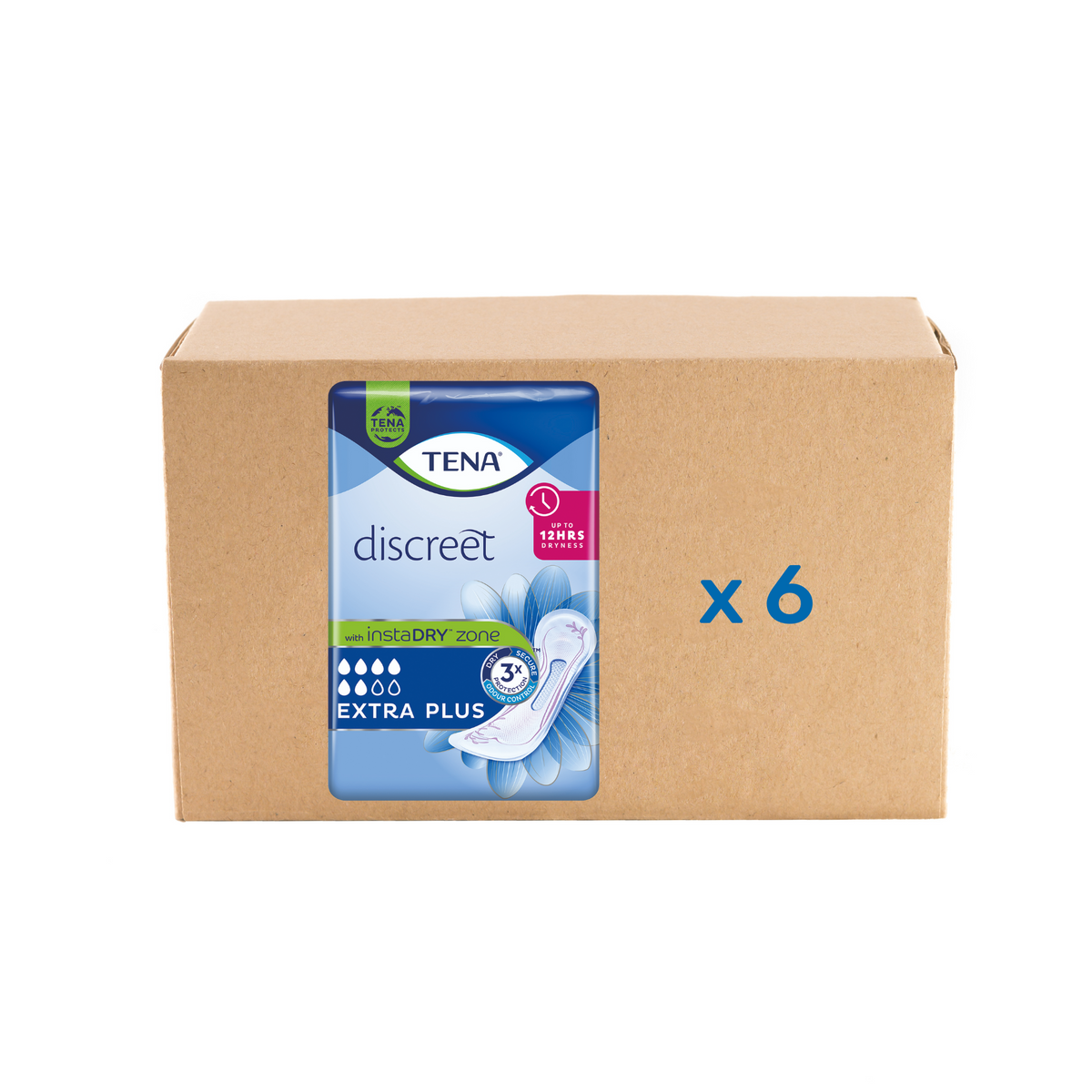 Pack 6x16U Protection Lady Discreet Extra Plus Instadry - 6 gouttes - Tena - My Médical