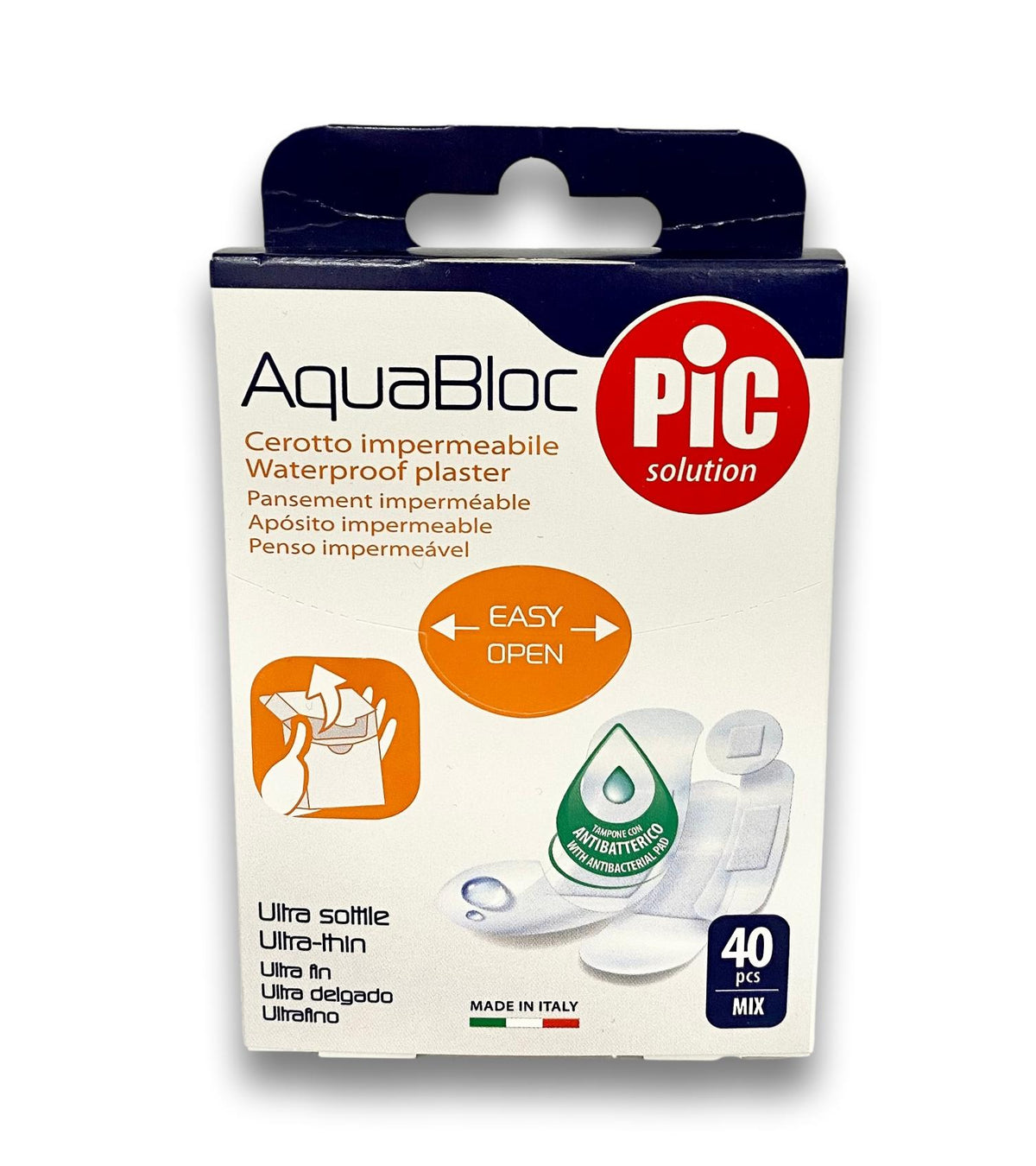40 pansements imperméables Aquabloc - Assortiment - Pic Solution - My Médical