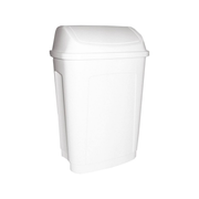 Poubelle Basic en plastique 50L Blanc - My Médical