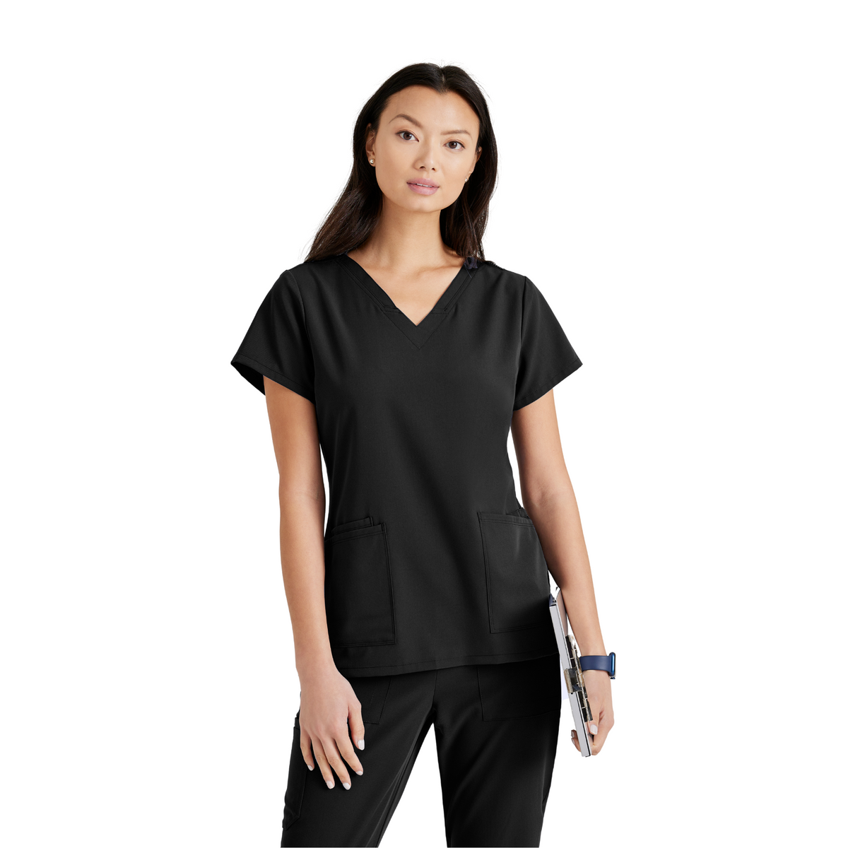 Purpose Top - Haut médical confortable et polyvalent - Col V - Femme - Barco Unify BARCO UNIFY