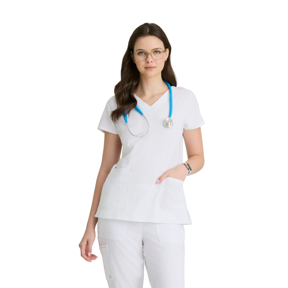 Purpose Top - Haut médical confortable et polyvalent - Col V - Femme - Barco Unify BARCO UNIFY
