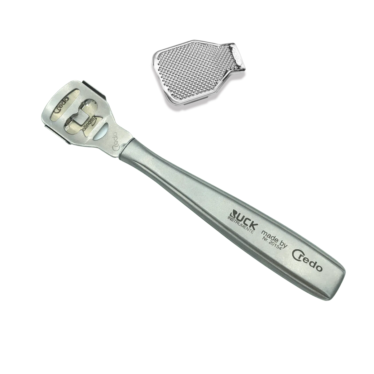 Rabot à callosités en Inox avec adaptateur râpe - 14,5 cm - Credo - My Médical