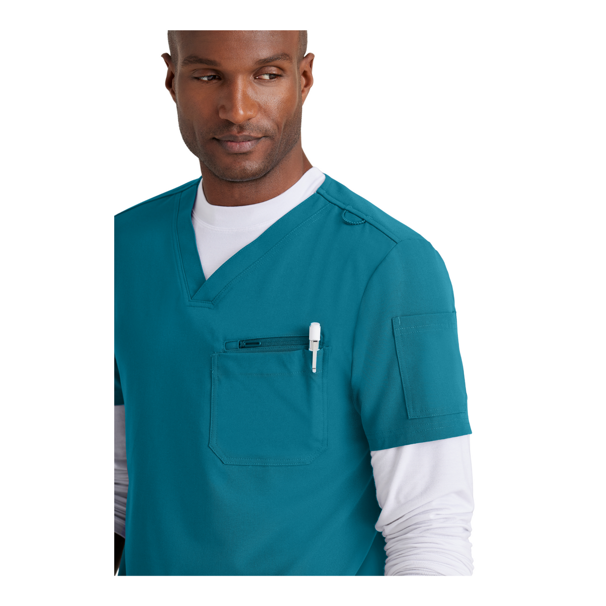 Rally Top - Haut médical slim et élégant - Col V - Homme - Barco Unify BARCO UNIFY