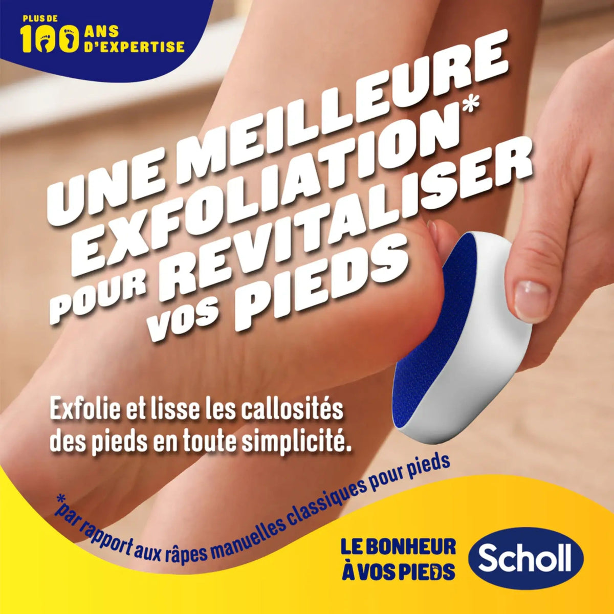 Râpe de Pédicurie - Anti-Callosités - Technologie Nano Verre - Scholl Scholl 