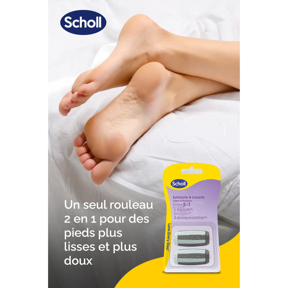 Recharge Rouleau 2 en 1 Exfoliant et Lissant - Râpe de Pédicurie Électrique - Scholl - My Médical