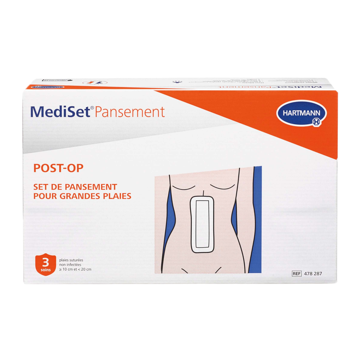 Set MEDISET Post Op Grande Plaie - 10 à 20 cm - Hartmann - My Médical