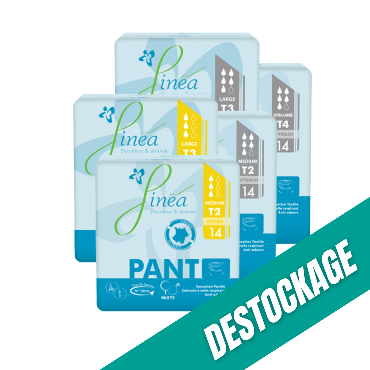 Sous-vêtement absorbant Finéa Pant - sachet de 14 pièces - Finéa // Destockage - My Médical
