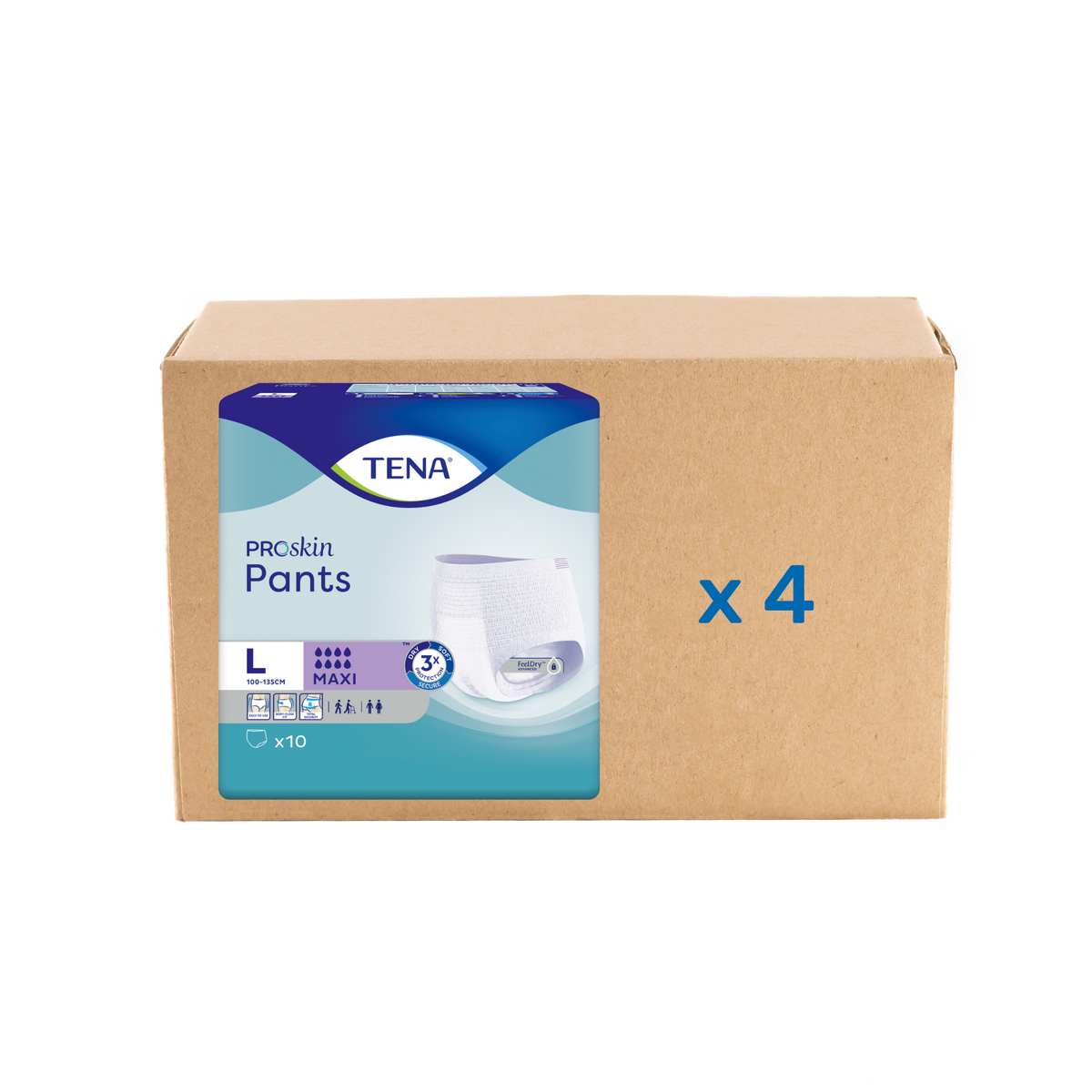 Pack 4x10U Tena Pants Proskin - Maxi -  8 gouttes - 4 tailles - Tena - My Médical