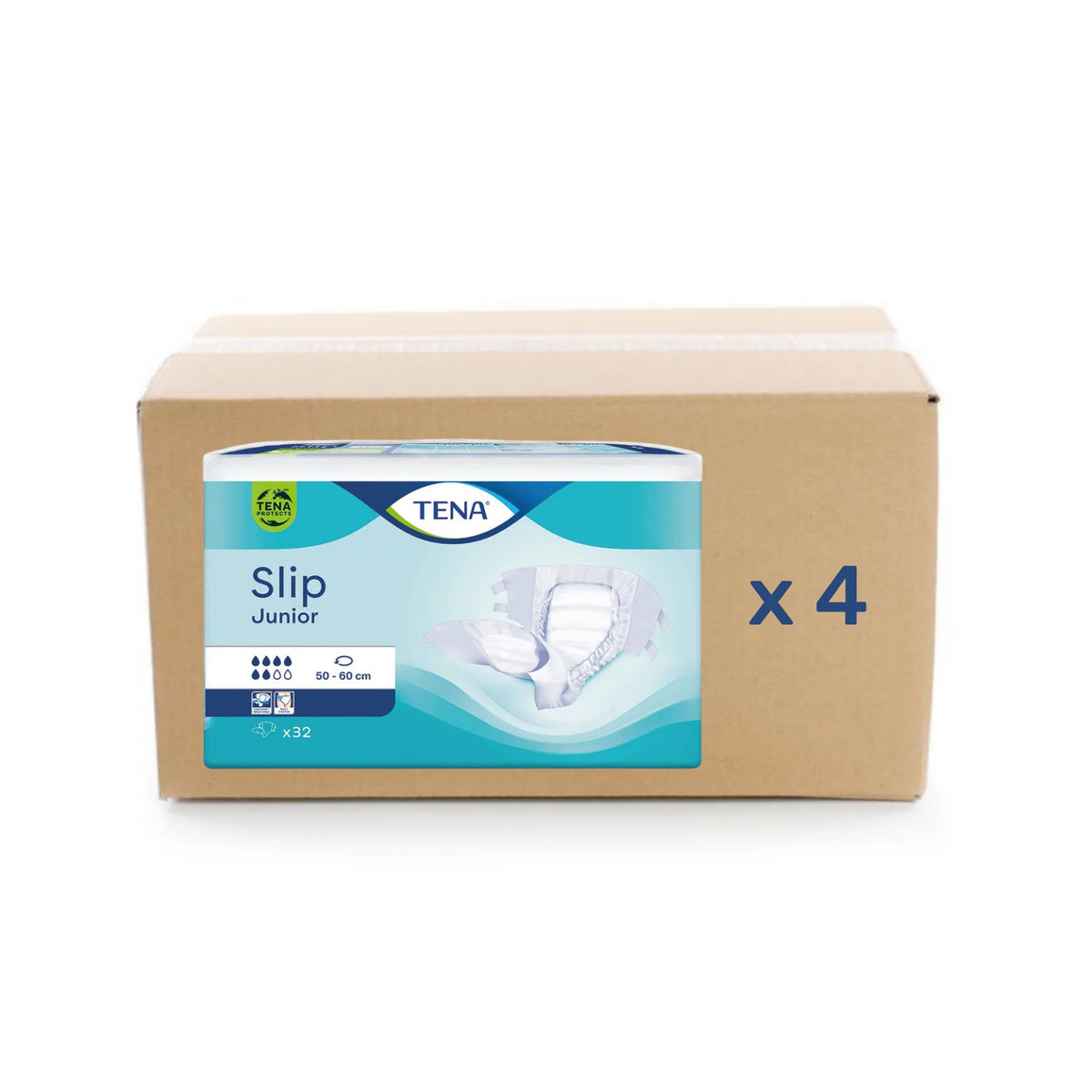Pack 4x32U Tena Slip Junior - 6 gouttes - XXS - Tena - My Médical