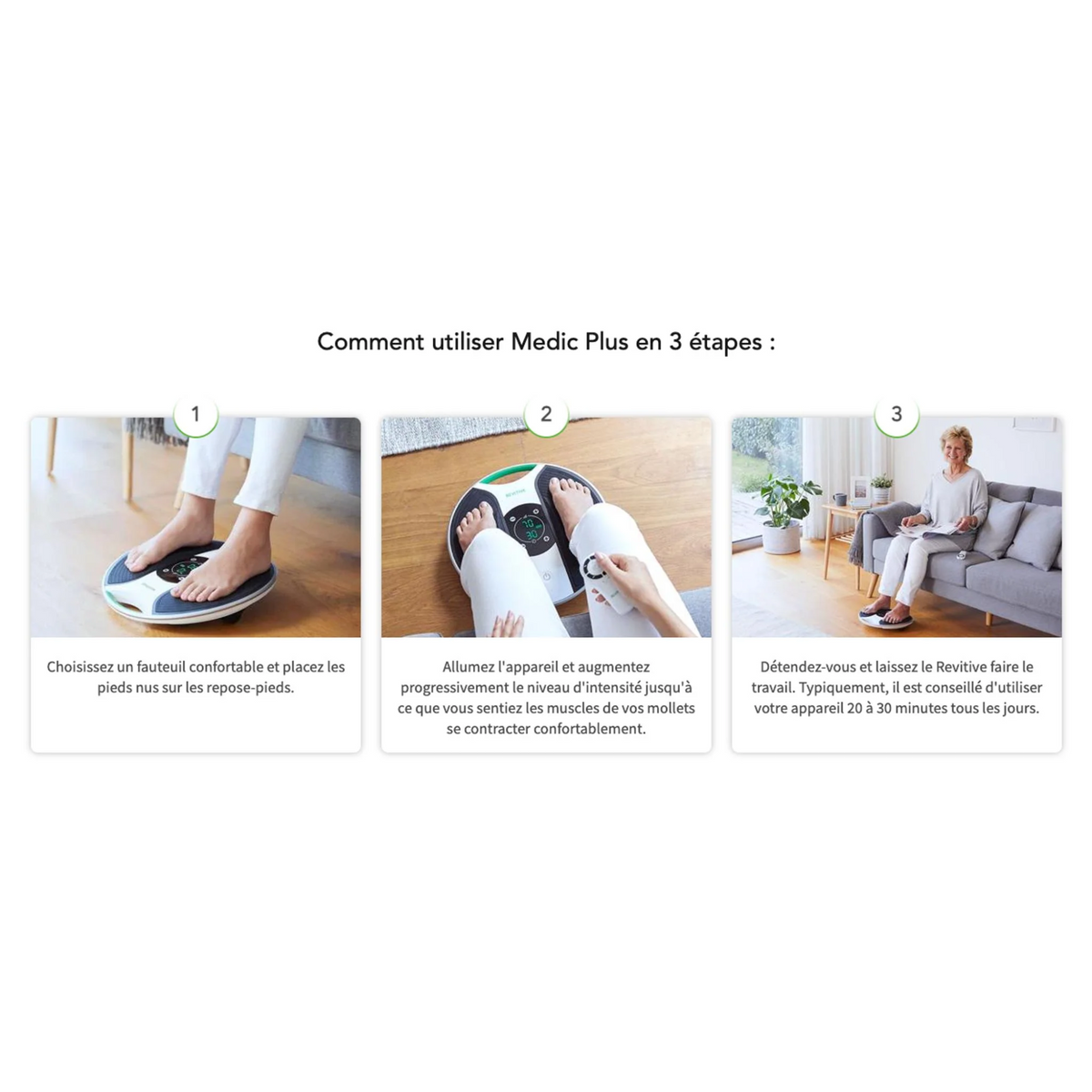 Stimulateur Circulatoire sans fil MEDIC PLUS - REVITIVE - My Médical