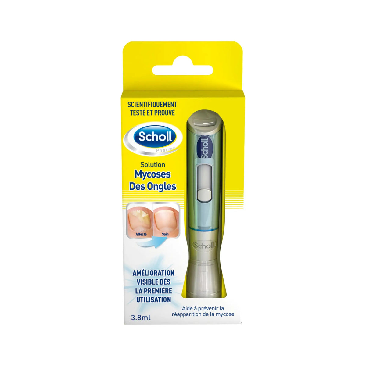 Traitement Mycose de l'Ongle - 2 en 1 - 3,8 ml + 5 limes - Scholl Scholl 