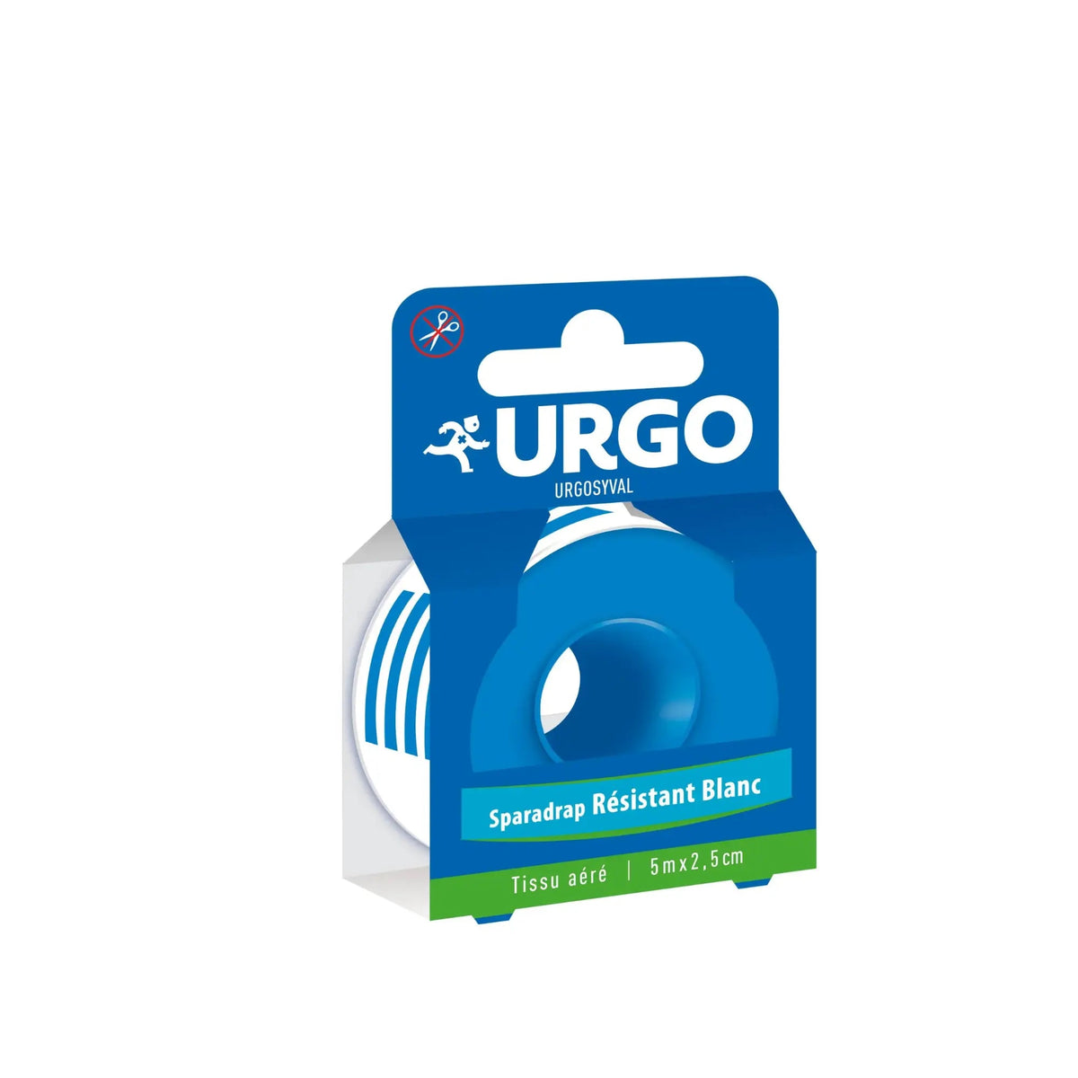 Urgosyval - Sparadrap Résistant - Blanc - 5 m x 2,5 cm - Urgo Urgo