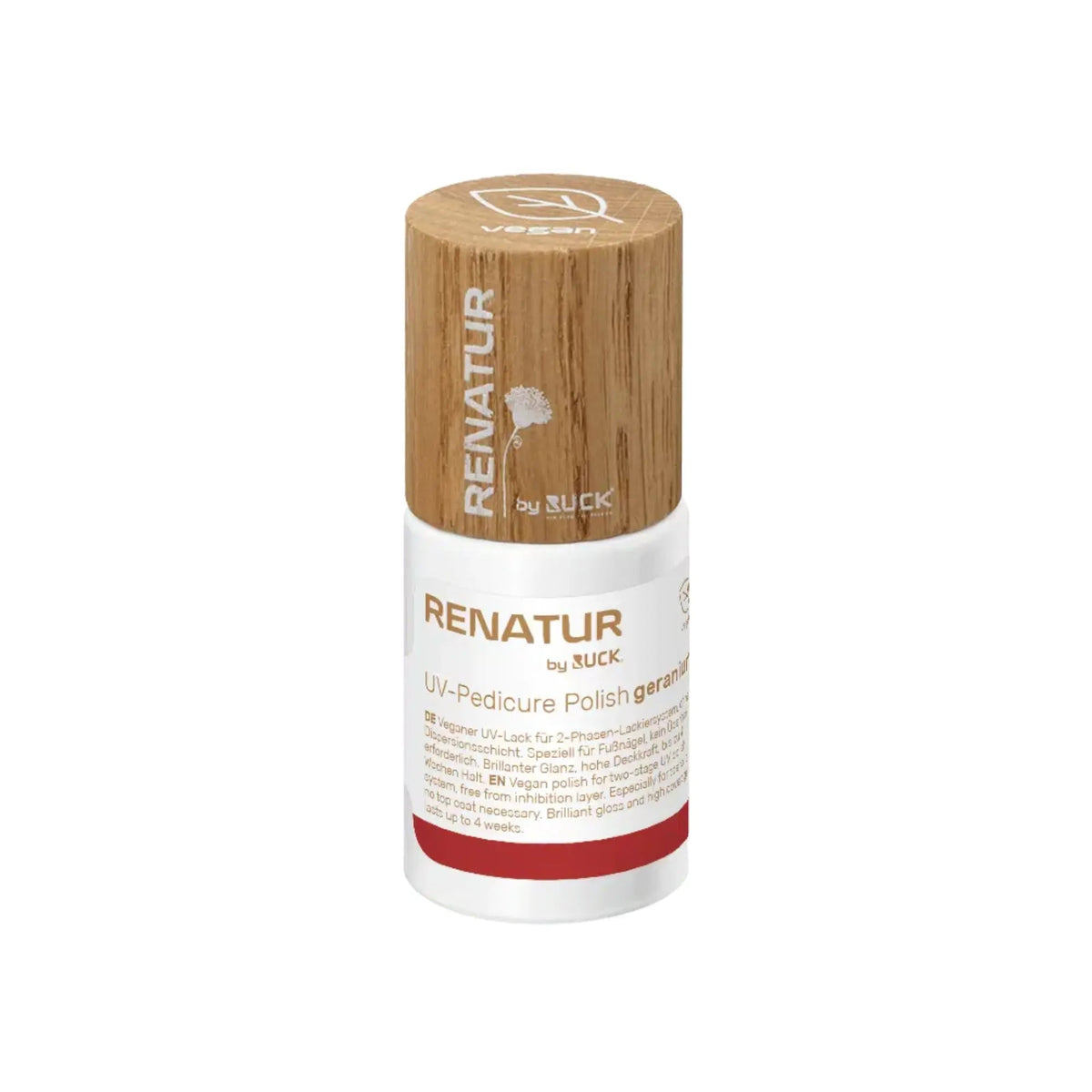 Vernis de pédicure UV RENATUR - 5 coloris - 10 ml - Ruck Ruck  Géranium