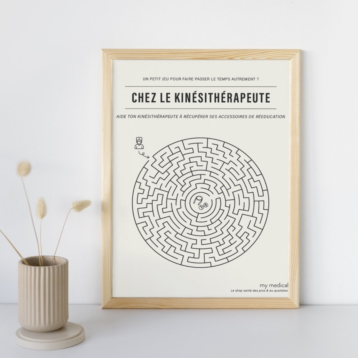 Affiche décorative labyrinthe - Salle d'attente cabinet kinésithérapie - My Médical