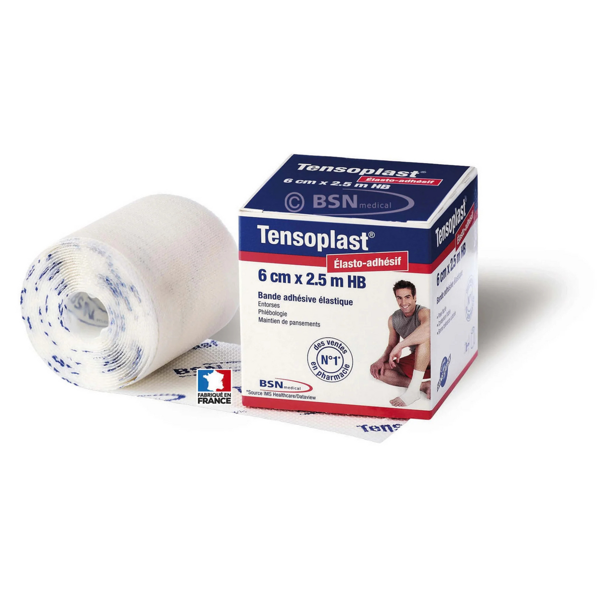 Bande adhésive élastique TENSOPLAST Blanc - 6 dimensions - BSN Medical - My Médical